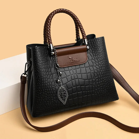 Large Capacity Crocodile Pattern Handbags