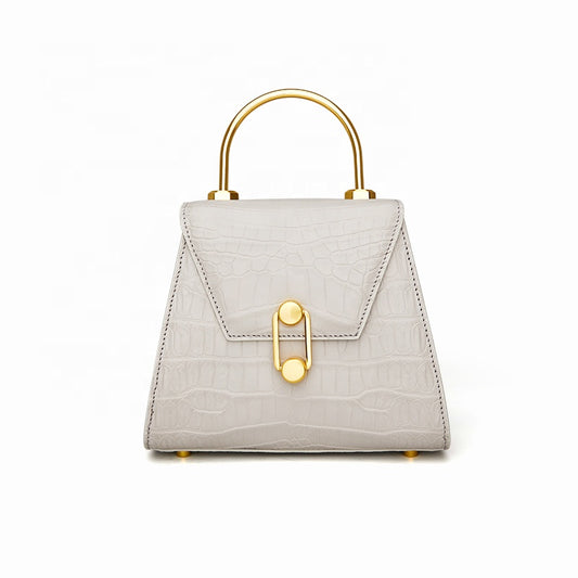 Pink Crocodile Skin Handbags