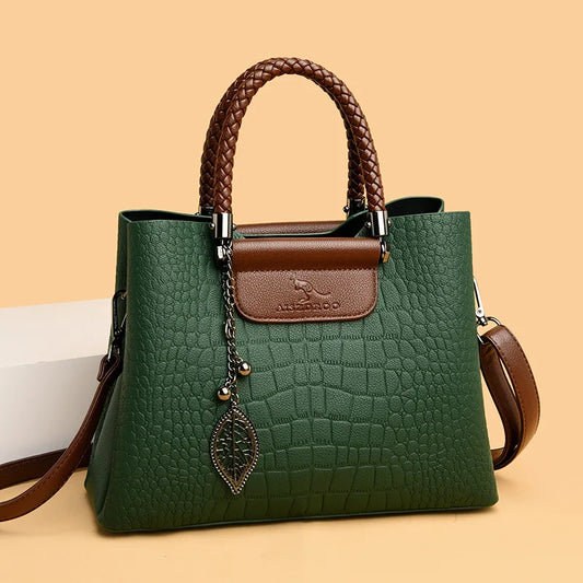 Large Capacity Crocodile Pattern Handbags