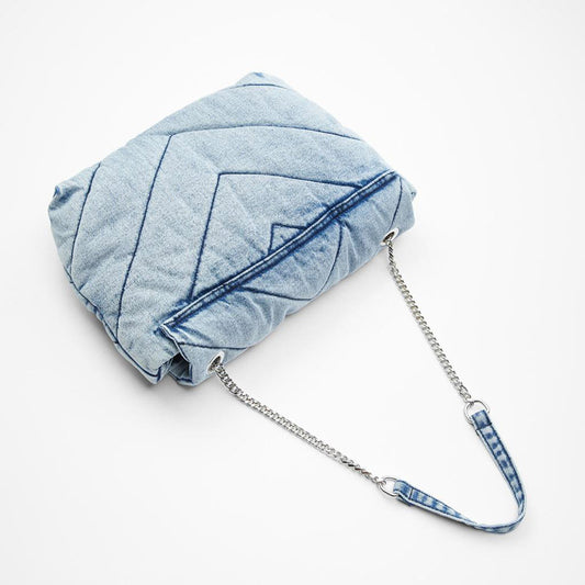 Oversized Denim Shoulder Handbags