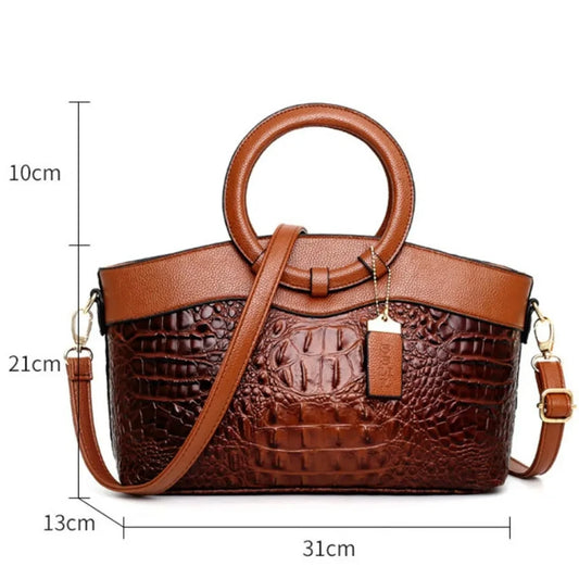 Custom Design Crossbody Crocodile Leather Handbag