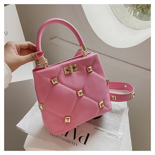 checkered Cow Fur Handbag